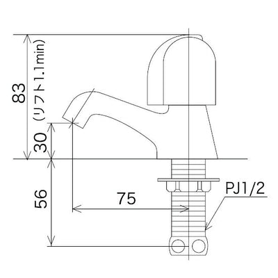 KVK　立水栓（節水チップ内蔵型）　一般地用　【品番：K5E】