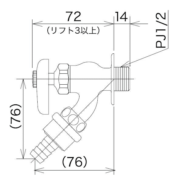 KVK　自動接手散水栓（ワンタッチカプラ付）　一般地用　【品番：K8GJ】