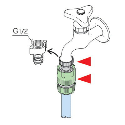 KVK　ホースジョイント・ワンタッチニップルセット　【品番：PZ814】