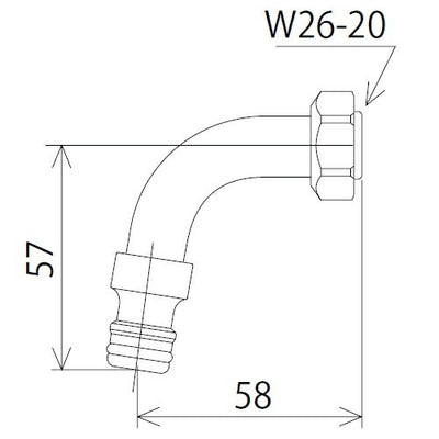 KVK　屋外ホース用接続ノズル　【品番：PZ88J】