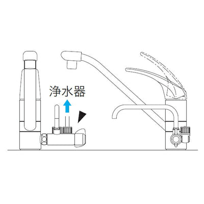 KVK　吐水口付分岐水栓　【品番：K191N】