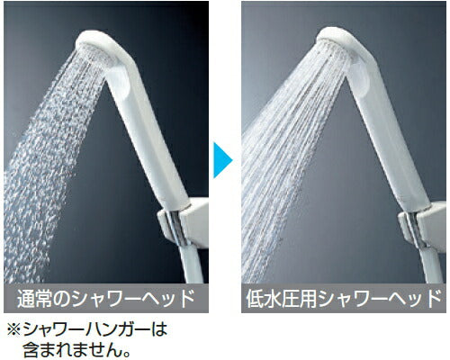 KVK　低水圧用シャワーヘッド ホワイト　【品番：PZ689A】●