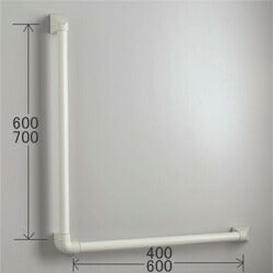 KVK　握りバーL型 600×400mm　【品番：Z95L60-40】
