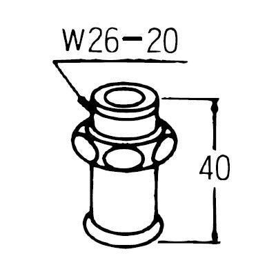 KVK　洗たく機用ノズル（直管）13（1/2）　【品番：PZK97】