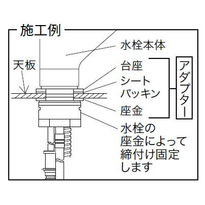 【メール便対応】KVK　カウンター穴径変換アダプター　【品番：Z36-38-42】