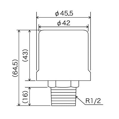 KVK　ウォーターハンマー低減器 配管取付用　【品番：PZS502】