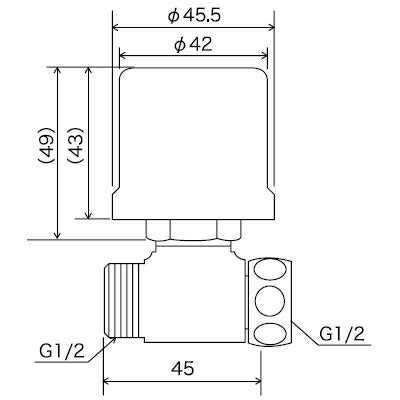 KVK　ウォーターハンマー低減器 止水栓補助用　【品番：PZS504】●