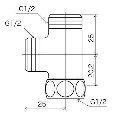 【メール便対応】KVK　分岐継ぎ手　【品番：Z438KN】