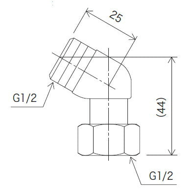 KVK　斜めエルボ　【品番：ZS511】