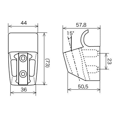KVK　ホースフック付シャワー用ハンガー　グレー　【品番：ZK12F2B】◯