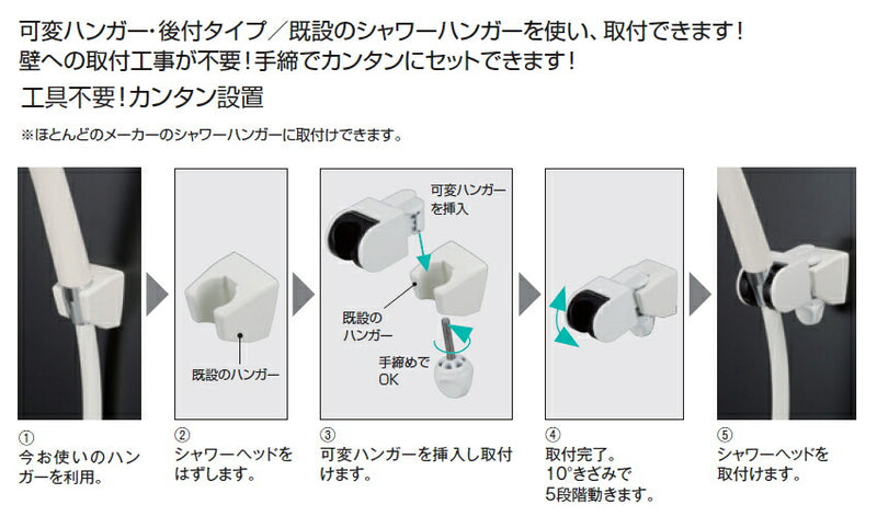 KVK　可変ハンガー・後付タイプ　【品番：PZK12SSF】