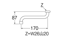 【在庫処分】SANEI　泡沫自在パイプ　【品番：PA10JH-60X-16】
