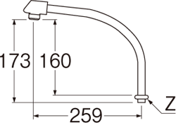 SANEI　断熱腰高パイプ　【品番：PA232D-61X2-16】