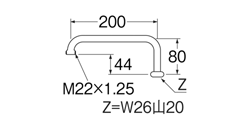 SANEI　浄水器用パイプ　【品番：PA235-60X-16】