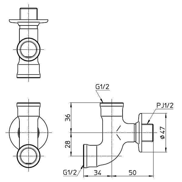 SANEI　二又ソケット　【品番：JB10A-13】