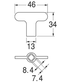 【メール便対応】SANEI　共用水栓カギ　【品番：PR32】