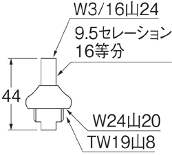 【メール便対応】SANEI　スピンドルセット　【品番：PU36S-13】