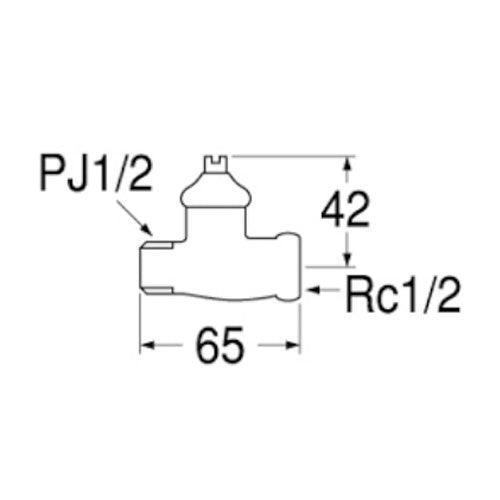 SANEI　D式化粧バルブ2型［共用形］　【品番：V21AD-2-13】○