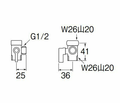 SANEI　切替コック（自在水栓用）　【品番：PU6-63F-13】◯
