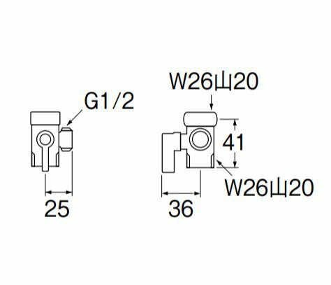 SANEI　切替コック（自在水栓用）　【品番：PU6-63F-13】◯
