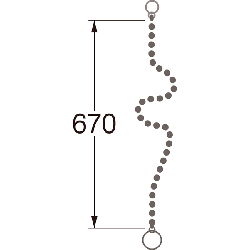 【メール便対応】SANEI　バス用ゴム栓クサリ　【品番：PU20-48-4】