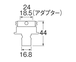 SANEI　自動洗濯機元口　【品番：PT17-1F】