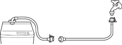 SANEI　自動洗濯機給水延長ホース　【品番：PT17-2-2】