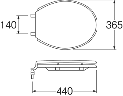 SANEI　前割便座　ホワイト　【品番：PW902-S-W】