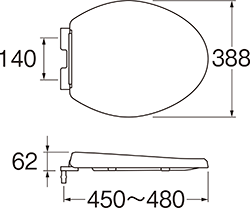 SANEI　前丸便座　ピンク　【品番：PW9032-P】