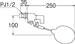 SANEI　ロータンクボールタップ　【品番：V45-13】