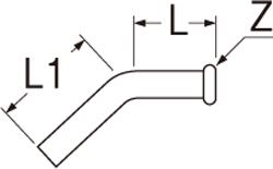 SANEI　45°洗浄管下部　【品番：H81-1-45】
