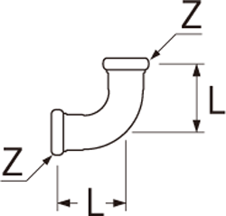 SANEI　洗浄管連結エルボ　【品番：H80-4-13】
