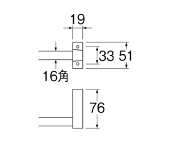 SANEI　角タオル掛　【品番：W51-365】