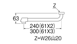 【在庫処分】SANEI　断熱自在パイプ　【品番：PA10JD-61X2-16】