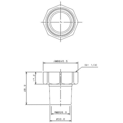 カクダイ　取付回転ナット（30）　【品番：4560-9】