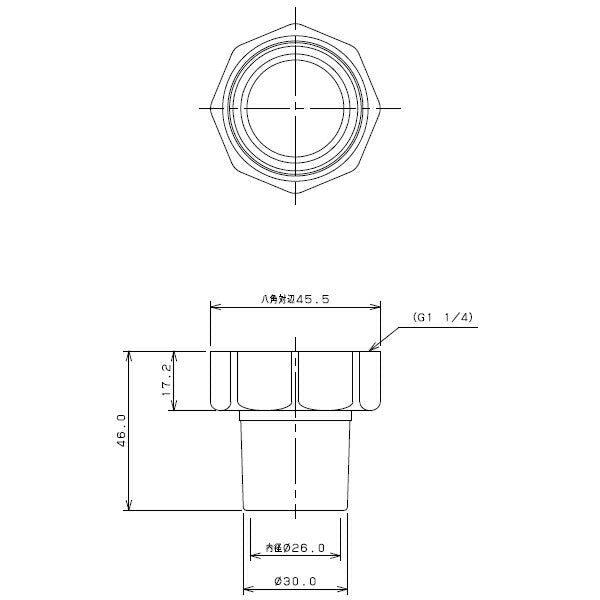 カクダイ　取付回転ナット（30）　【品番：4560-9】