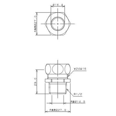 カクダイ　小便アダプター 13　【品番：7974】