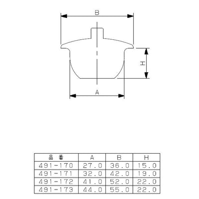 カクダイ　バス用ゴム栓くさりつき　【品番：491-170】