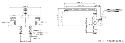 カクダイ　サーモスタットシャワー混合栓（デッキタイプ）　寒冷地用　【品番：175-001K】