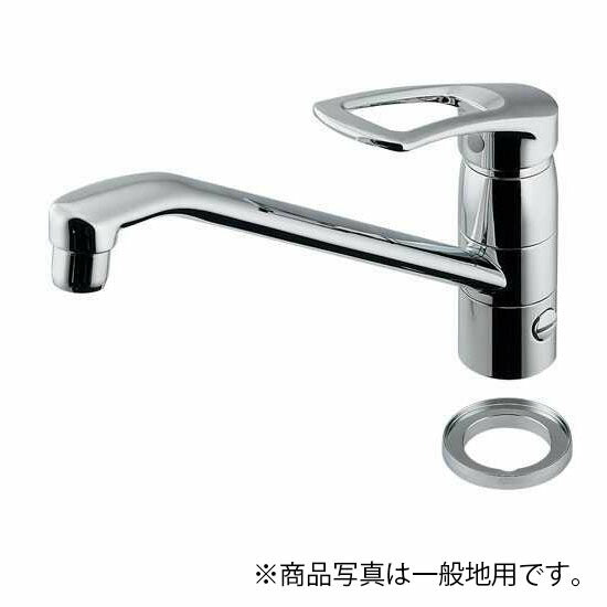 カクダイ　シングルレバー混合栓（分水孔、取付アダプターつき）　寒冷地用　【品番：117-064K】