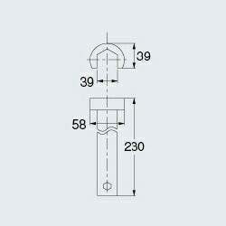 カクダイ　一つ穴混合栓用締付工具　【品番：6035-32】