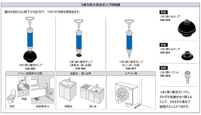 カクダイ　つまり取り真空ポンプ　【品番：605-802】●