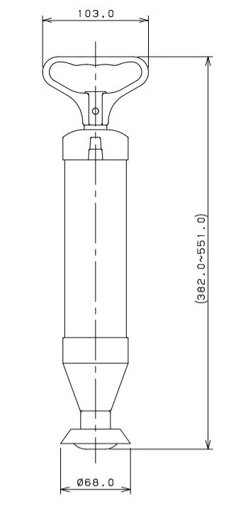 カクダイ　つまり取り真空ポンプ（洗面台・流し台用）　【品番：605-806】