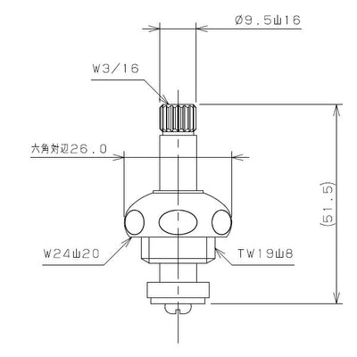 カクダイ　水栓上部　寒冷地用　【品番：792-805】