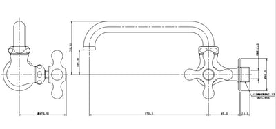 カクダイ　横形自在水栓　一般地・寒冷地共用　【品番：7070F-13】