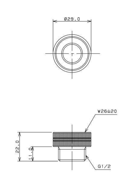 カクダイ　1/2ネジ取出しニップル（小）　【品番：9093】