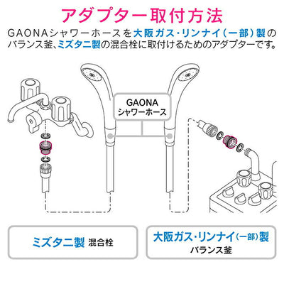 【メール便対応】カクダイ　GAONA これエエやん シャワーホース用アダプター　【品番：GA-FW005】