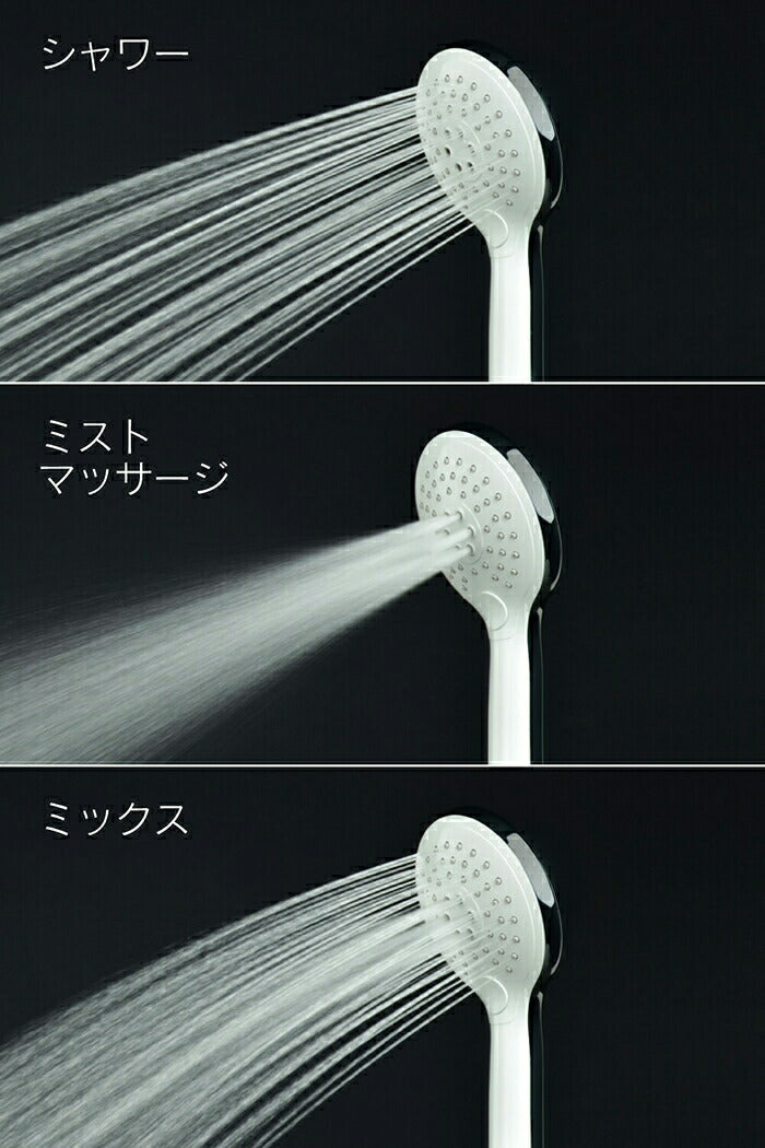 カクダイ　GAONA ホリダー・シモン ３ＷＡＹワイドマッサージシャワーホースセット　【品番：GA-FH017】