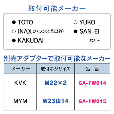 カクダイ　GAONA これエエやん ペット用シャワージョイントセット　【品番：GA-FC029】