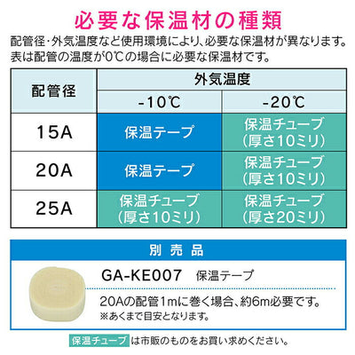 カクダイ　GAONA　これカモ 凍結防止ヒーター1m　【品番：GA-KE001】